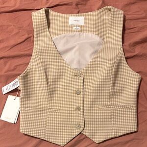 Wilfred Tan Houndstooth Buttoned Vest